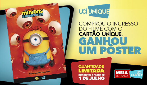 MINI POSTER UNIQUE - MINIONS E MONSTROS