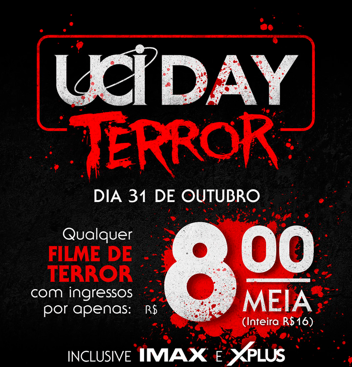 UCI Day Terror: no Halloween, o melhor programa é ir ao cinema